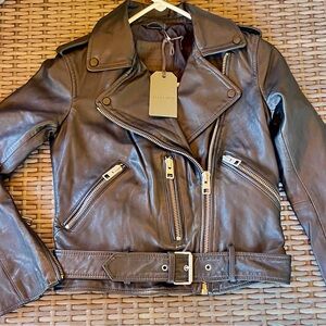 All Saints Balfern black leather jacket . New with tags never worn